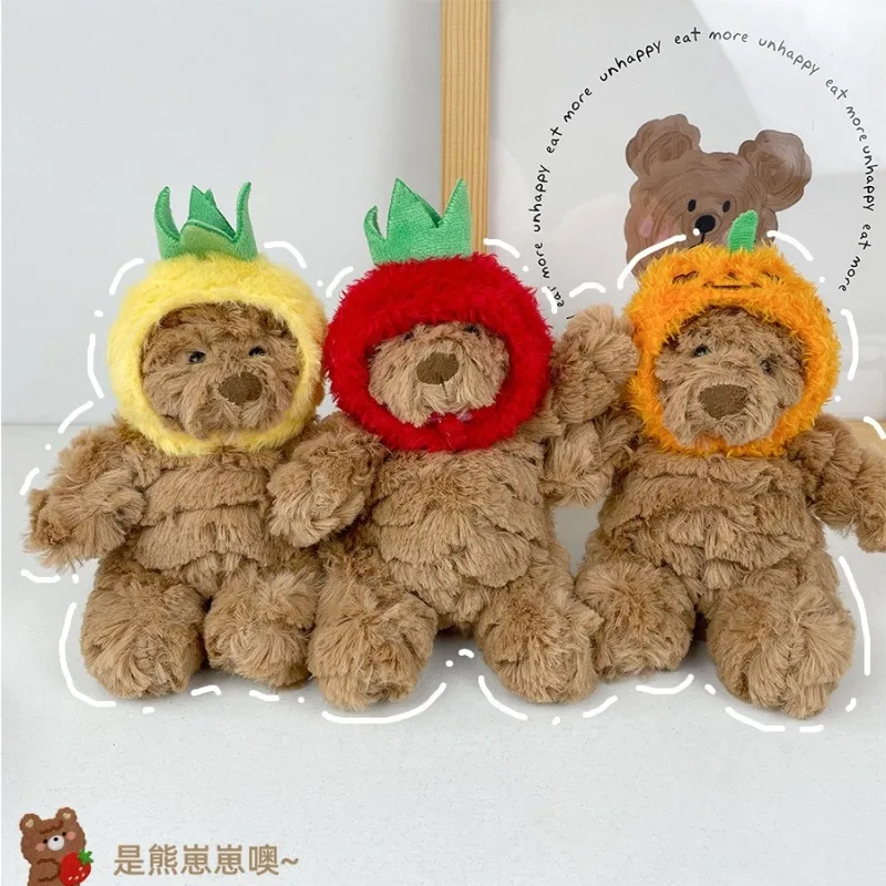 かわいいクマのぬいぐるみキーホルダー付き、楽しい動物バックパックペンダントおもちゃ、車のキーリングデコレーション、かわいいぬいぐるみ、子供のクリスマスプレゼント