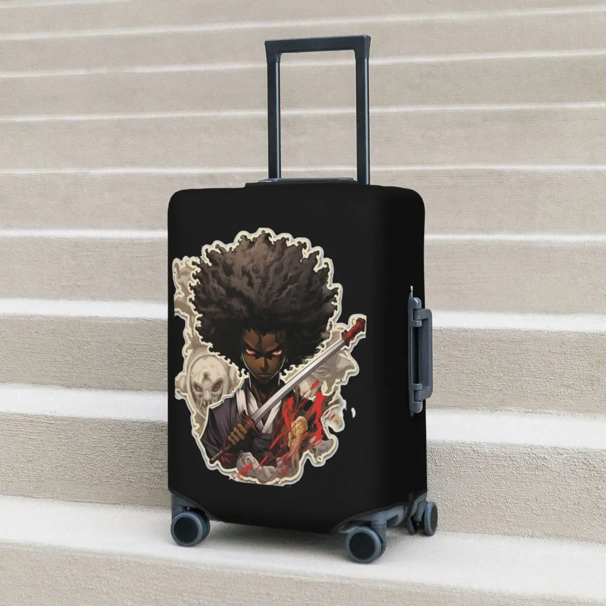 

Afro Samurai Suitcase Cover Protection Elastic Travel Luggage Protector Covers for 18-32 Inch