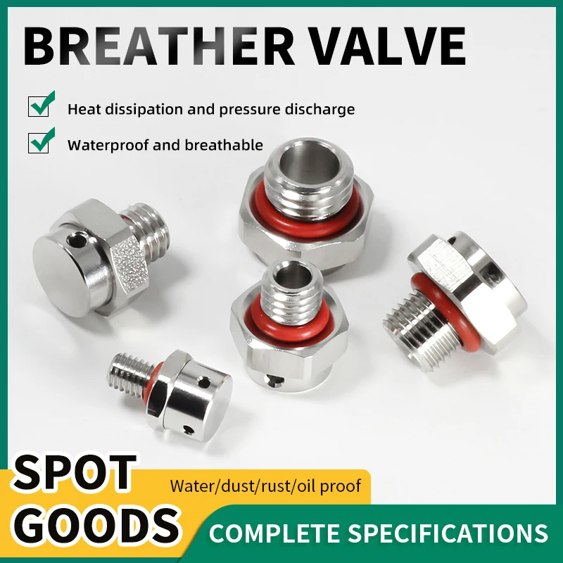 1 set of 304 stainless steel vent valve and pressure reducing valve with nut.