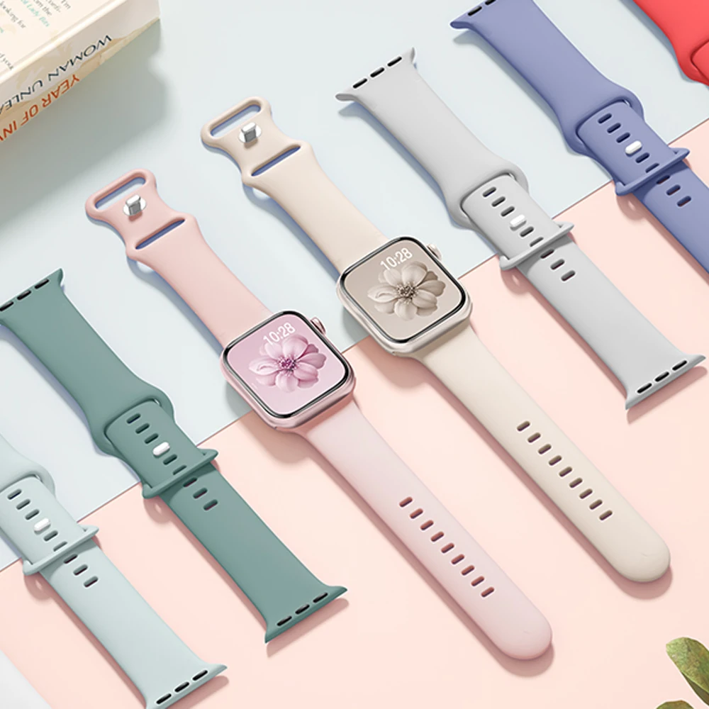 Sport Strap For Apple Watch Bands 45mm 44mm 41mm 40mm 42mm 46mm ultra 2 49mm bracelet correa iWatch series 10 7 8 9 4 3 5 6 se