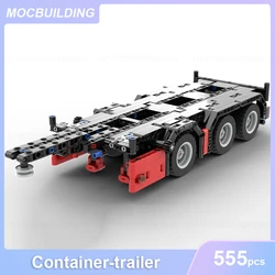 Container Trailer MOC Building Blocks DIY Assemble Bricks Transportation Educational Creative Collection Xmas Toys Gifts 555PCS