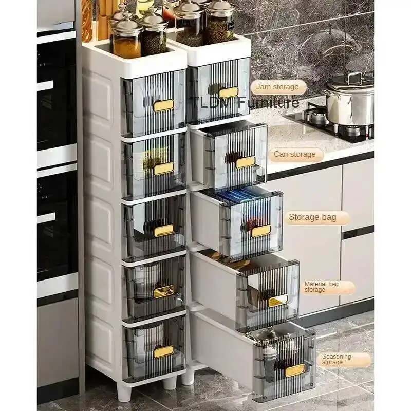 Drawer-type Plastic Cabinet Bathroom for Japanese Toilet Waterproof Storage Cabinet Luxury Household Cabinets for Laundry Room