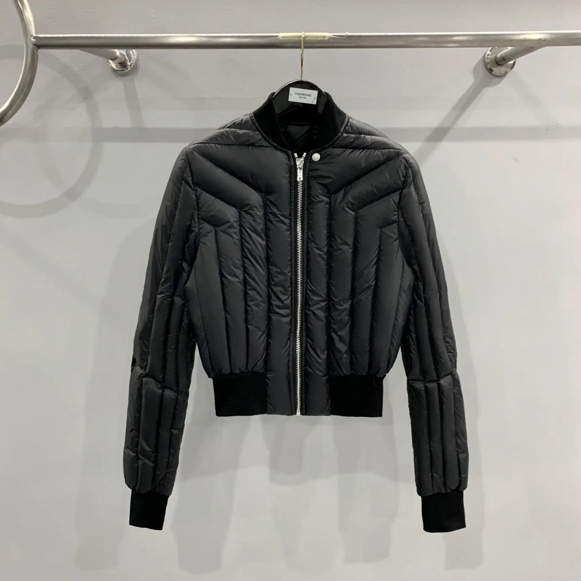 24ss Rick Damen Daunen jacke Streetwear kurze Owens Mantel High Street schwarz Stehkragen Mäntel Mode weißen Gänse daunen Mantel