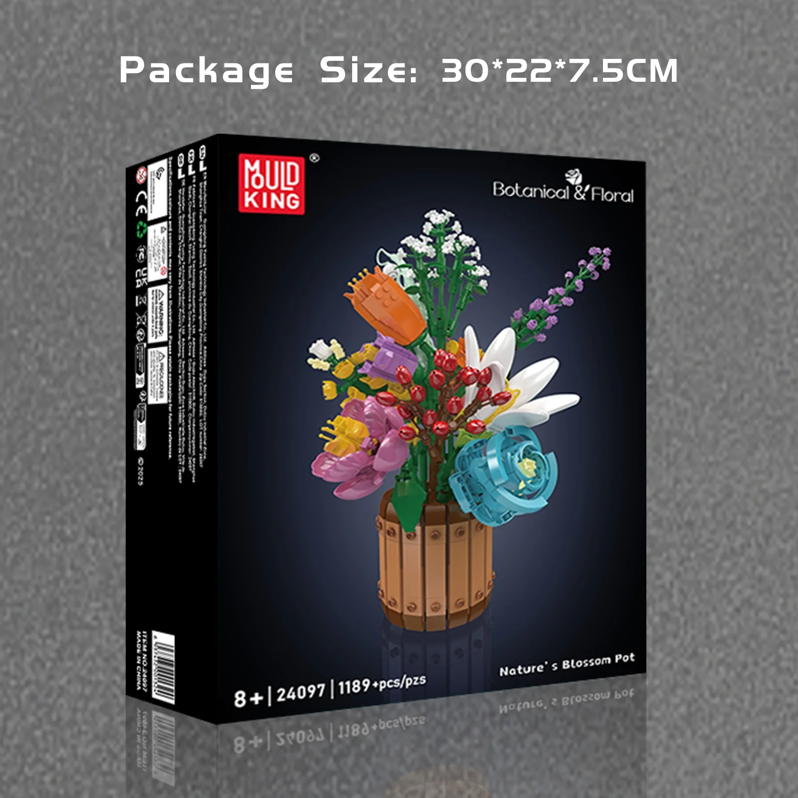 

1189PCS Flowers Plants with Vase Mould King 24097 Nature's Blossom Pot Building Blocks Assembly Toy Set Desk Decor Girls Gifts