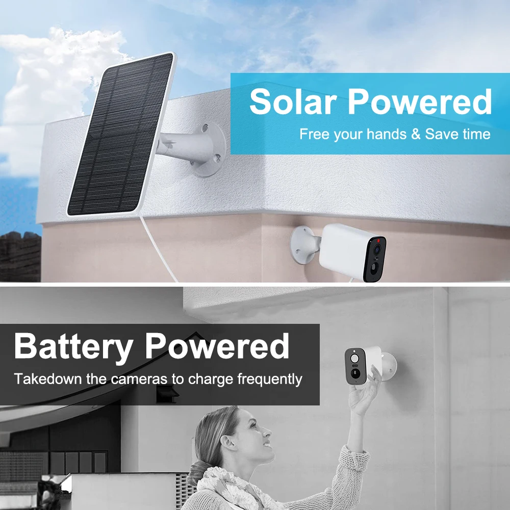 Solar Panel Charger for Arlo Ultra/Ultra2/Pro 3/Pro 4 Security Camera 4w 5v with 360°Wall Mount