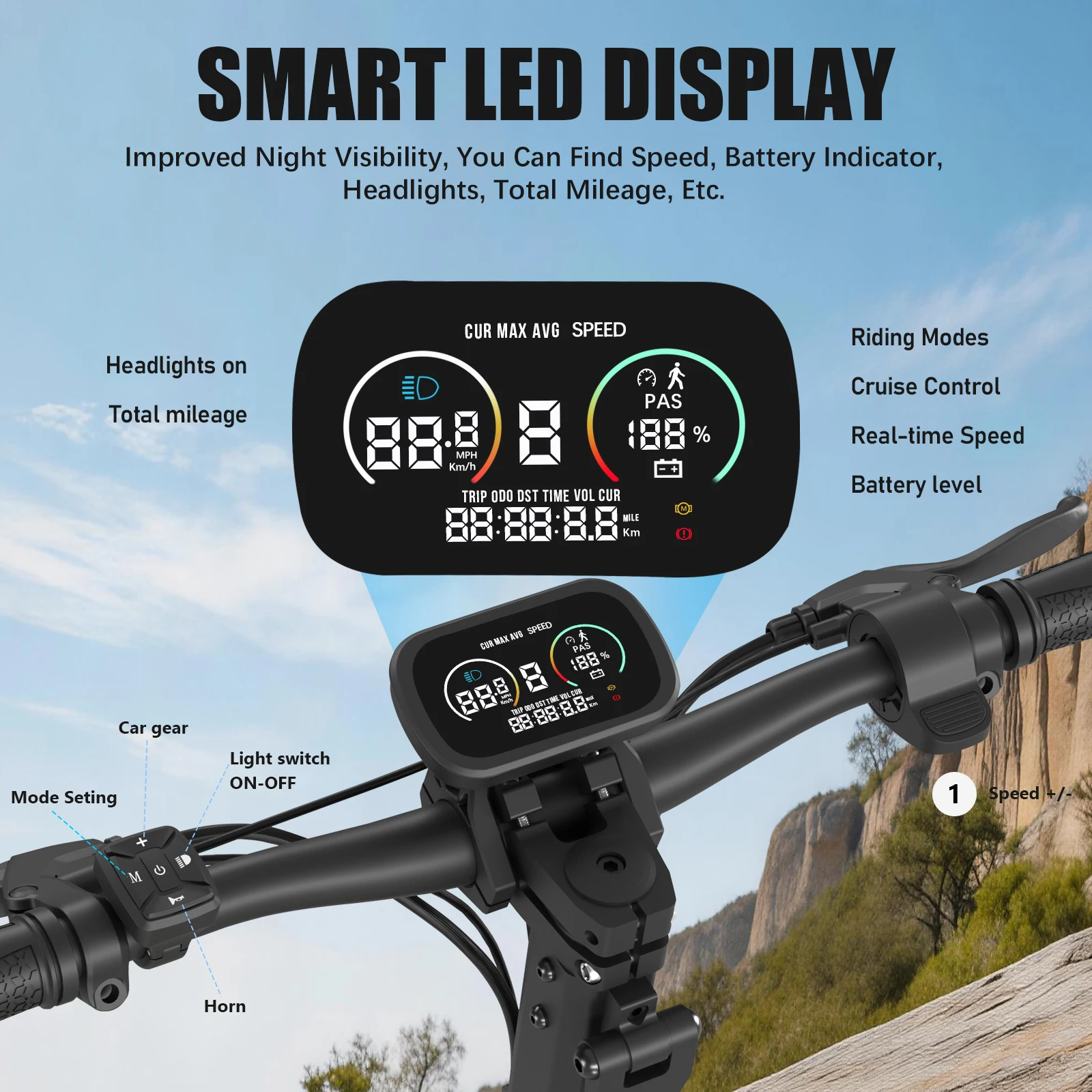 2026 NUEVO Scooter Eléctrico Plegable FREEBOY J2MAX 1200W Tracción Trasera Batería 48V 18.2Ah Velocidad Máxima 55km/h Autonomía 50KM