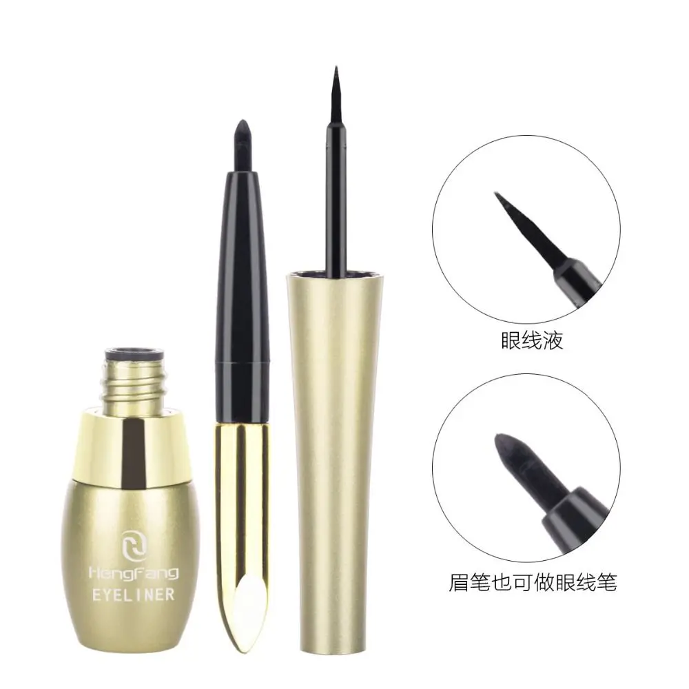 Golden Hengfang Cosmetic Langlebiges Schwarz 2-in-1 Beauty Tool Eyeliner Bleistift Eyeliner Flüssiges Augen-Make-up