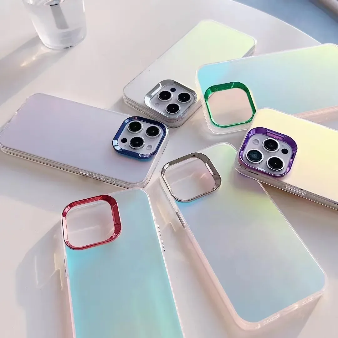Funda de teléfono láser para IPhone 11, 12, 13, 14, 15, 16 Pro Max, funda a prueba de golpes para IPhone 16 Pro Max
