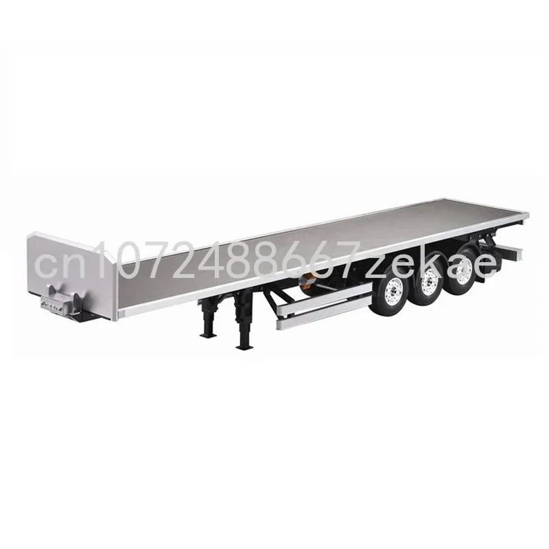 1/14 3Axles RC Semi Trailer Flatbed Chassis Remote Control Tractor Truck For Tamiyaya Outdoor Toys For Boys TH01019