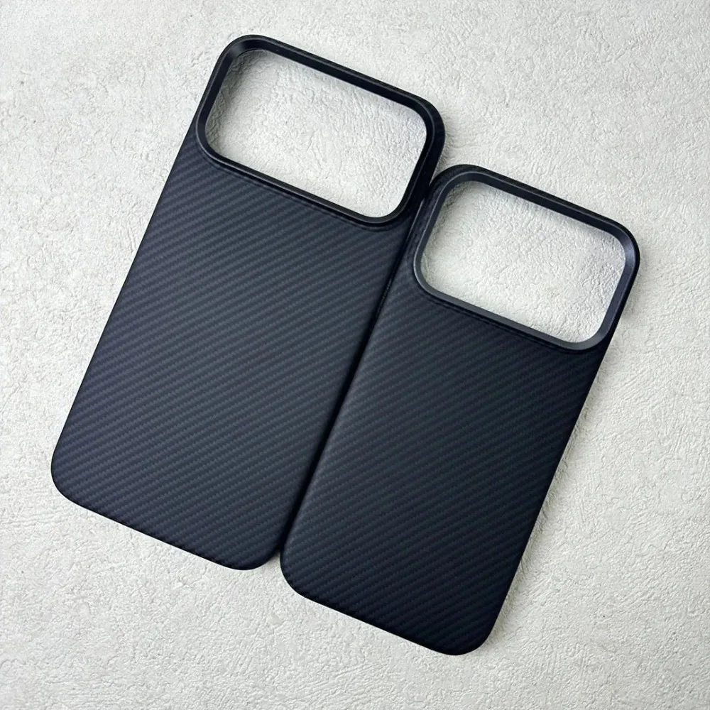 

Высококачественный кевларовый приятный для кожи чехол для беспроводной зарядки из углеродного волокна для iPhone 17Air 16 15 Pro Max, тонкий корпус из арамидного волокна с защитой от падения