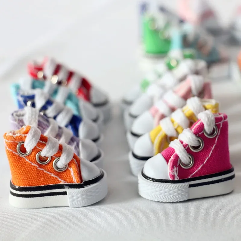 HOUZIWA 10CM Plush Doll Shoes Canvas 3.5CM For Blyth Dolls