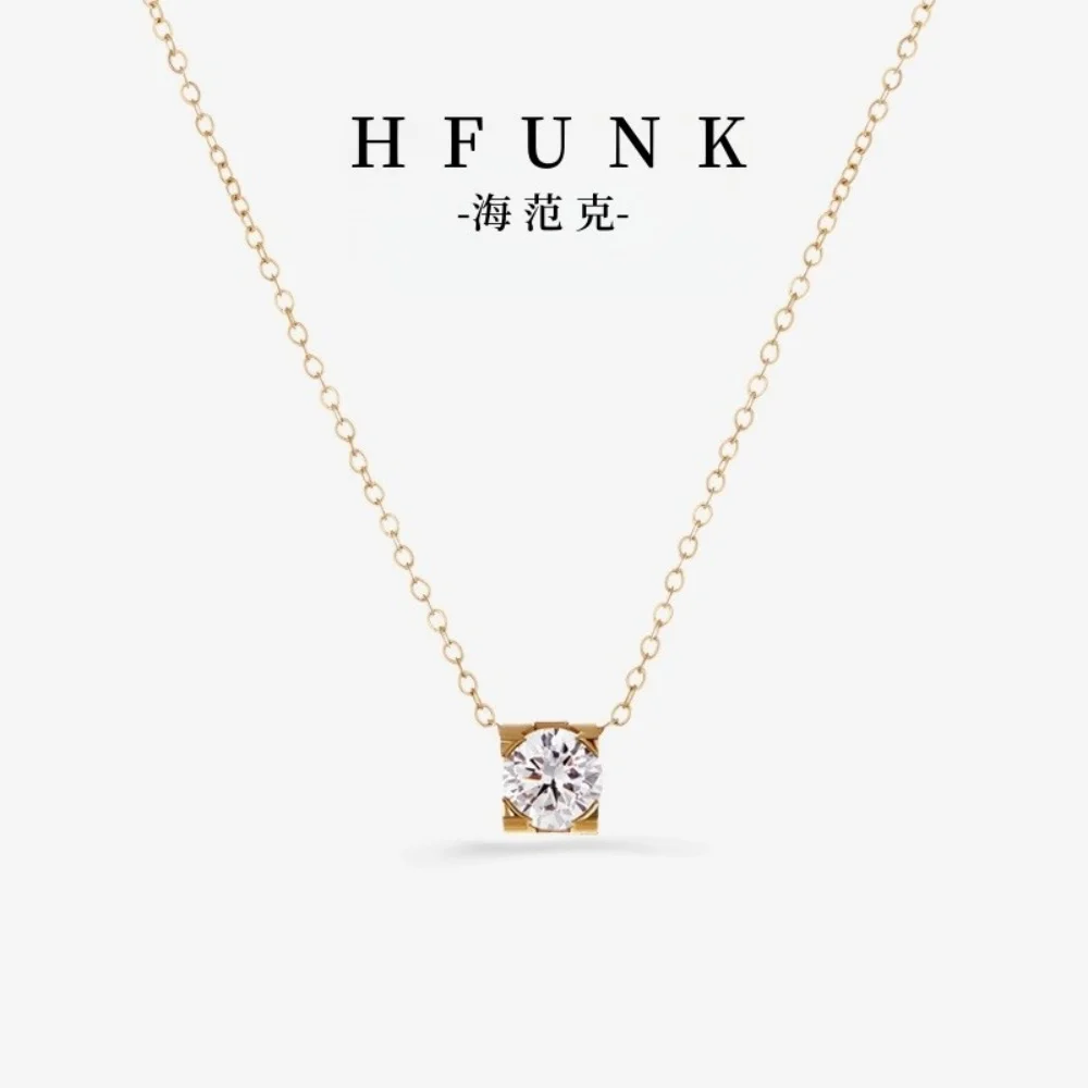 

Light luxury versatile summer collarbone chain necklace, women's zircon high-end jewelry, temperament jewelry