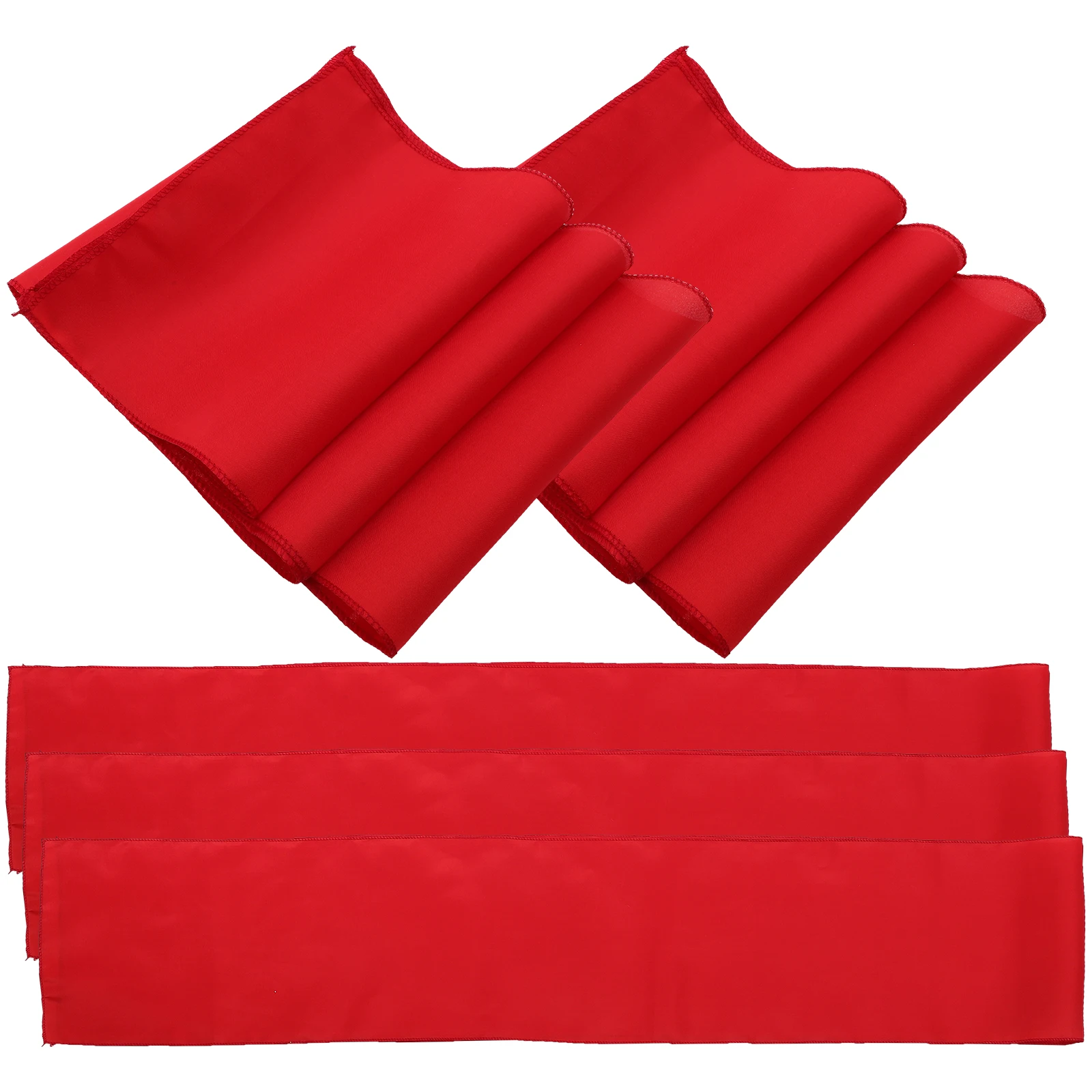 

5 Pcs Runner Decorative Tablecloth Home Table Cover for Home Party Wedding Reusable Fits Rectangle Round Tables