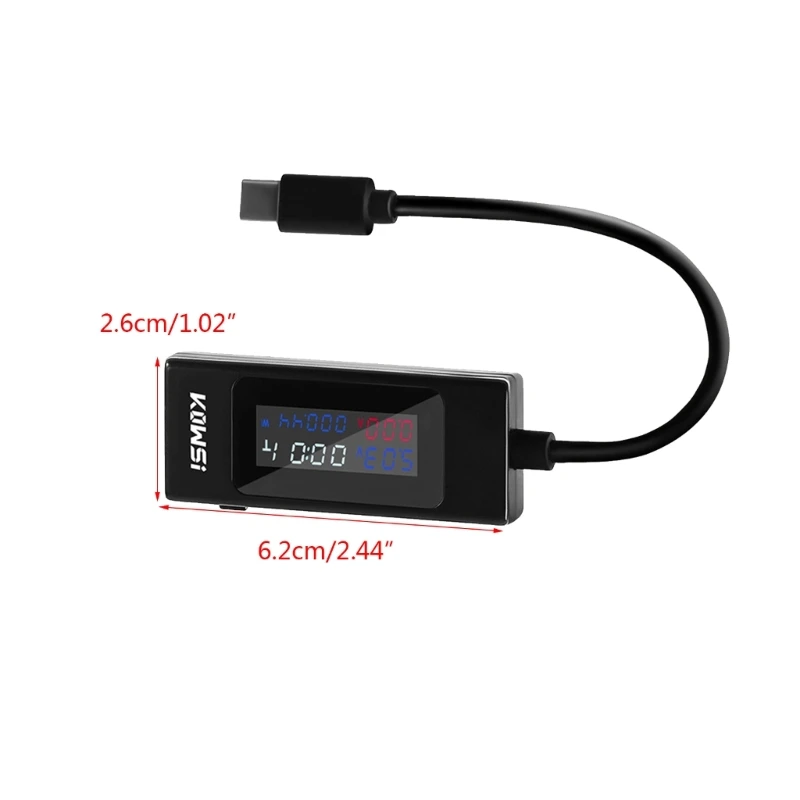 ipiip Tester tensione corrente Misuratore USB Capacità lavoro Amperometro Voltmetro Potenza