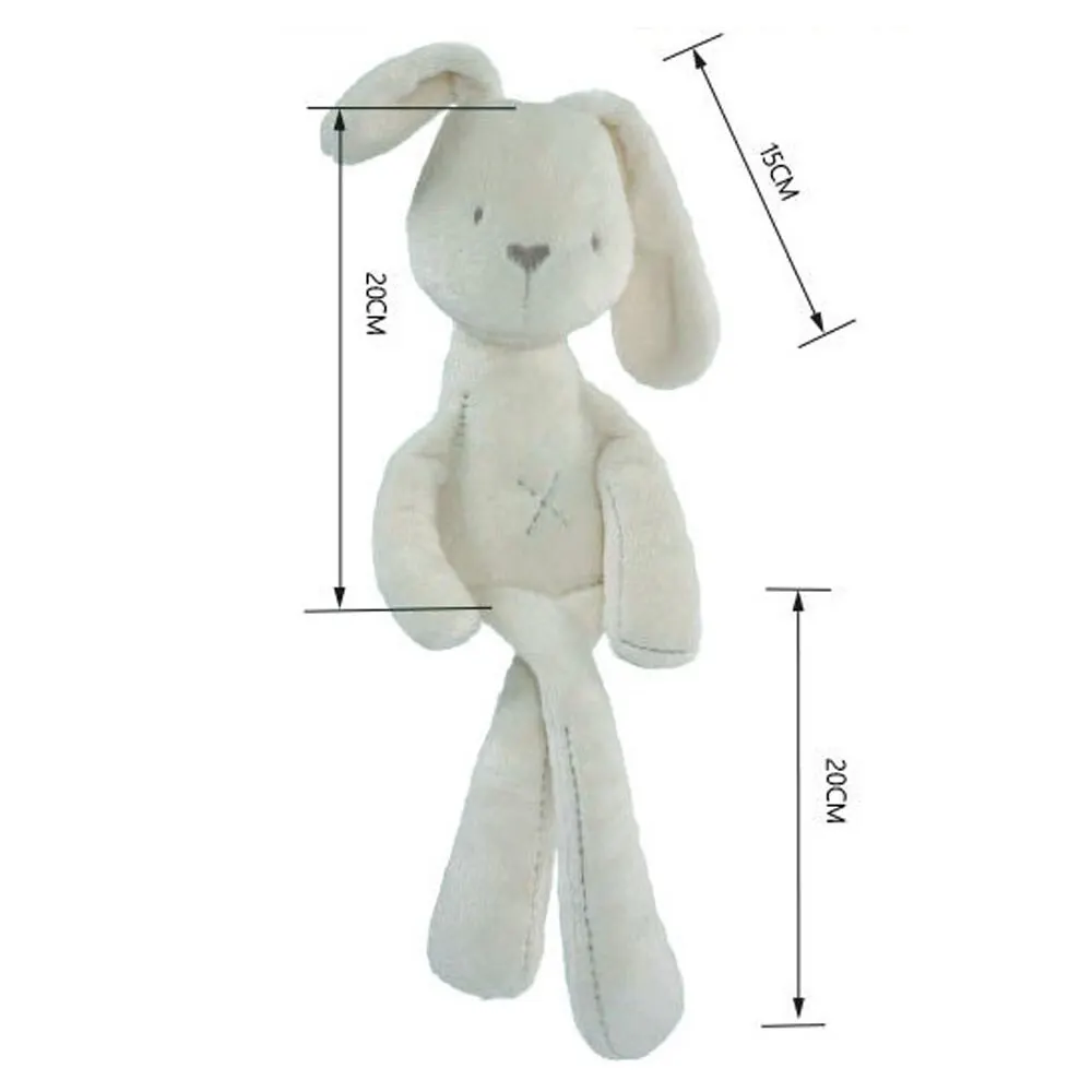 Boneca de coelho bonito das orelhas longas dos desenhos animados para crianças, brinquedos macios do luxuoso para o bebê, companheiro dormindo do coelho, brinquedo animal recheado, 42cm