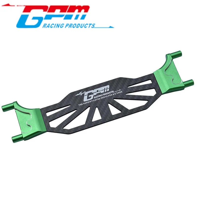 GPM GSLE0126 ALUMINUM 6061-T6 +CARBON FIBER BATTERY HOLD-DOWN FOR TRAXXAS 1/8 SLEDGE / MAXX SLASH RC Upgrade
