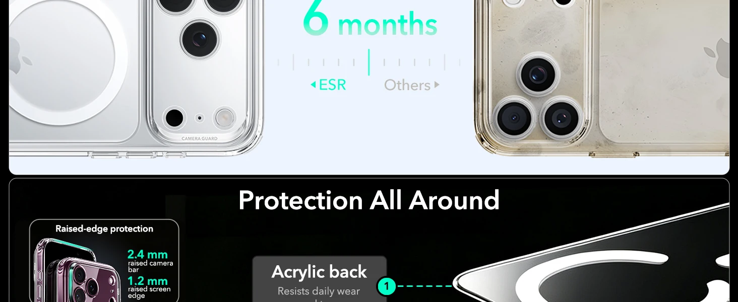 ESR für iPhone 18 Pro Max & 17 Pro Max MagSafe Handyhülle Ultra Slim Militärqualität Sturzschutz-Cover mit Kamerasteuerung – Detail 22