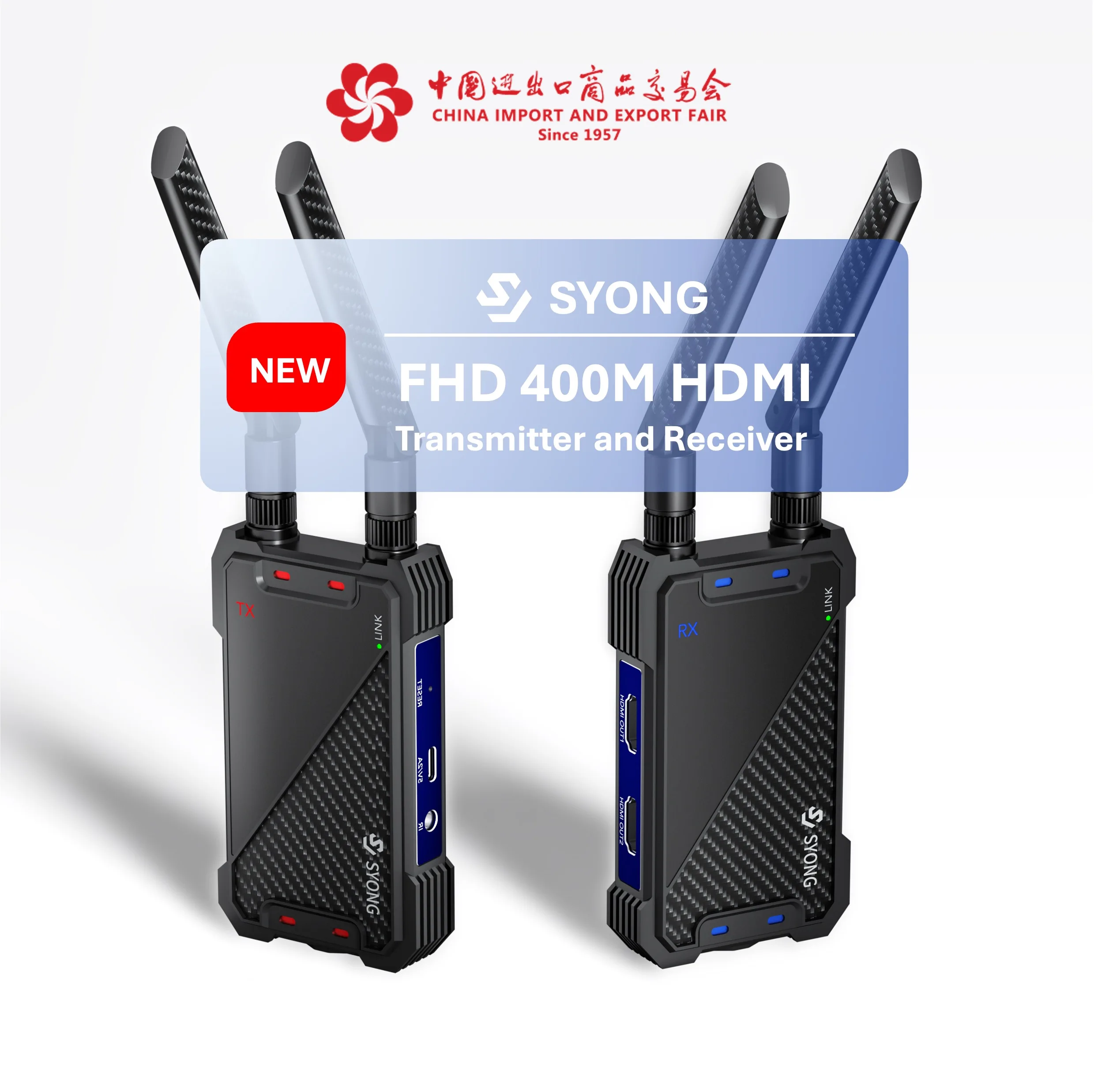 

SYONG FHD 400 м беспроводной HDMI удлинитель 1 передатчик на 4 приемника для потокового видео аудиокамеры/монитора/проектора