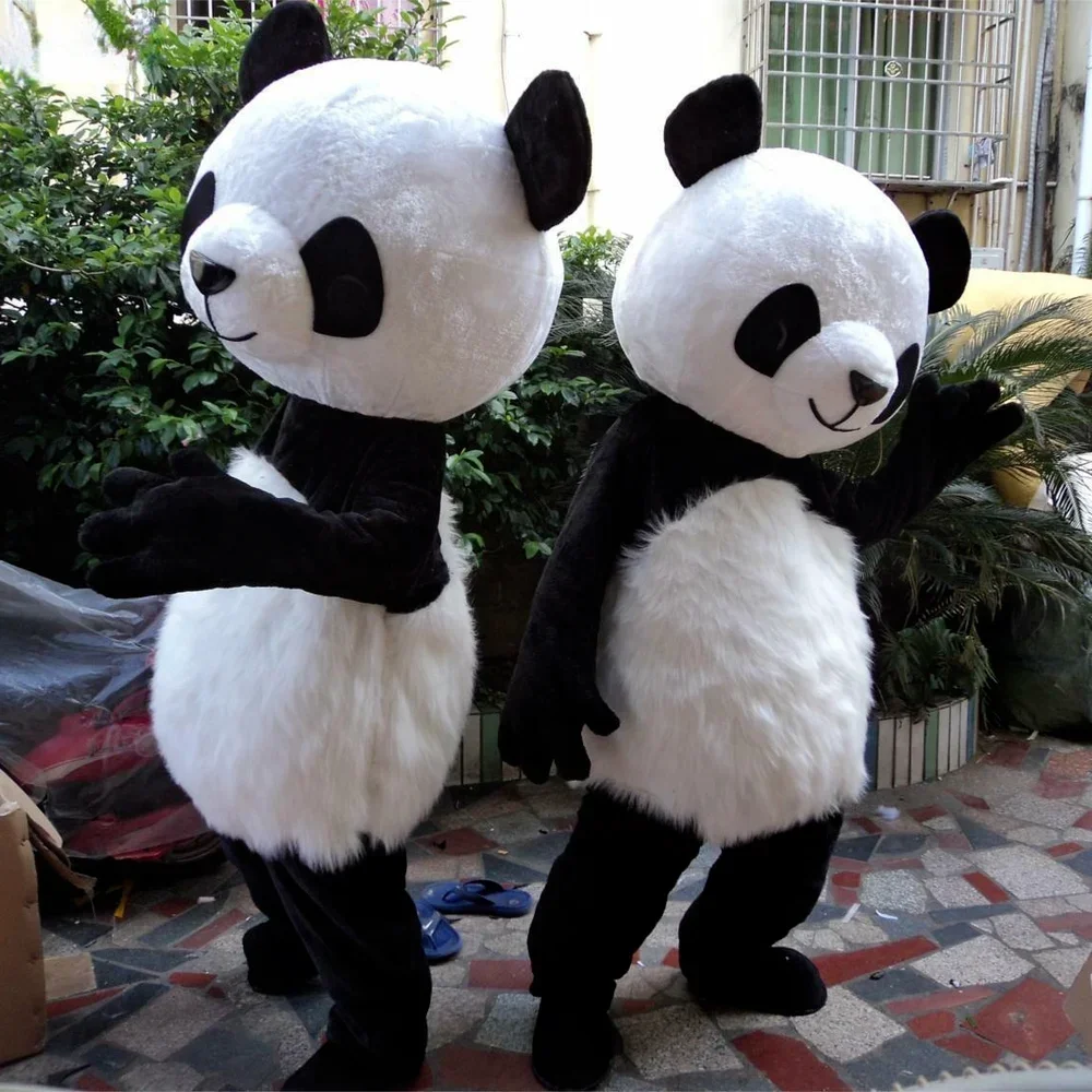 Costume da orso di Natale Costume da mascotte panda cinese Carnevale di Halloween Fancy Party Puntelli Cosplay Regali di compleanno