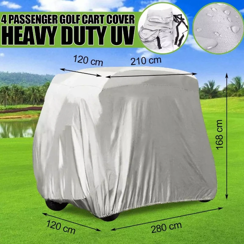 

Superior-4 Passenger Golf Cart Cover 210D Oxford Waterproof Dustproof Roof Enclosure Rain Cover For EZ GO, Club Car,