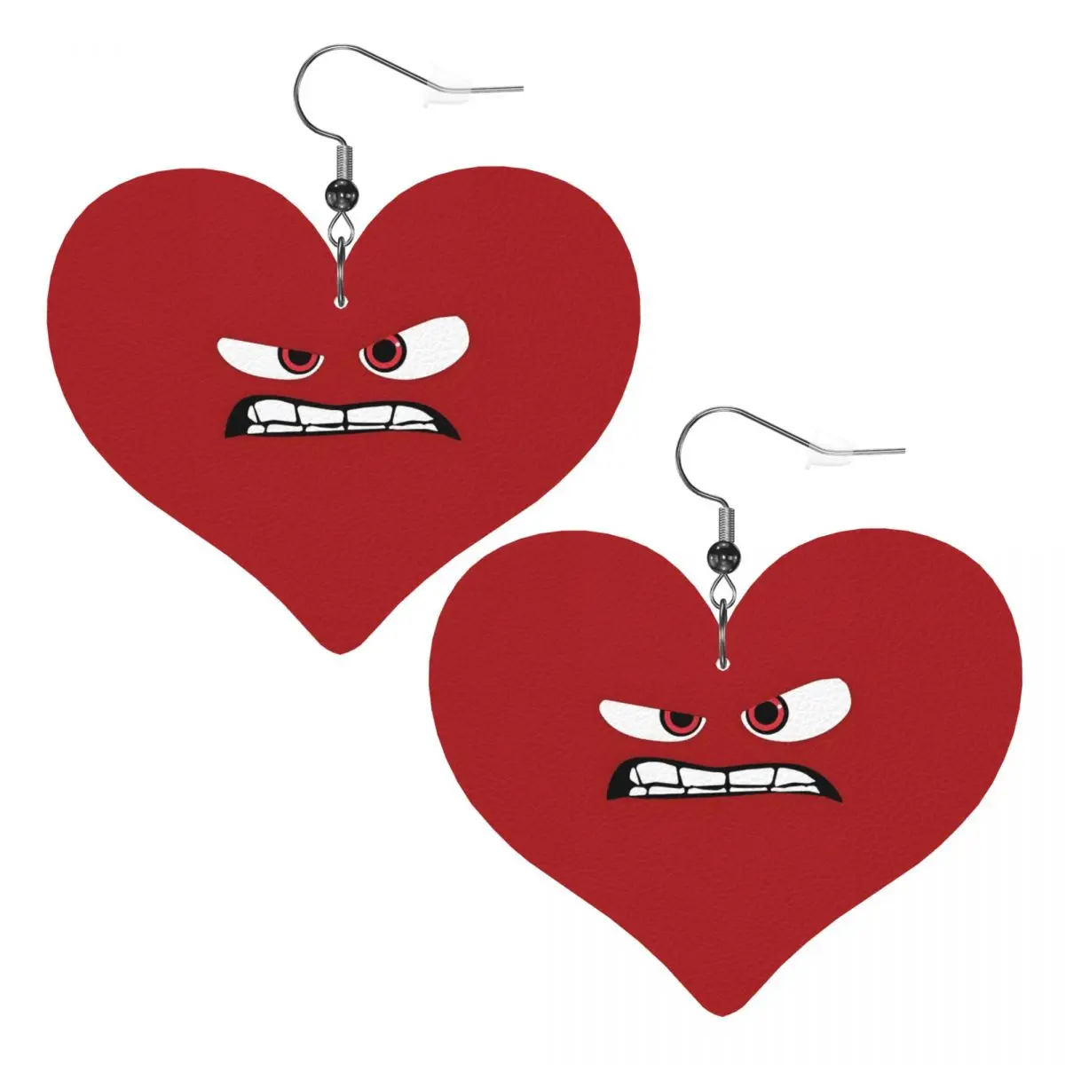 

Custom Inside Out Cartoon Leather Teardrop Earrings for Women Leather Earrings Fashion Lightweight for Parties Holidays