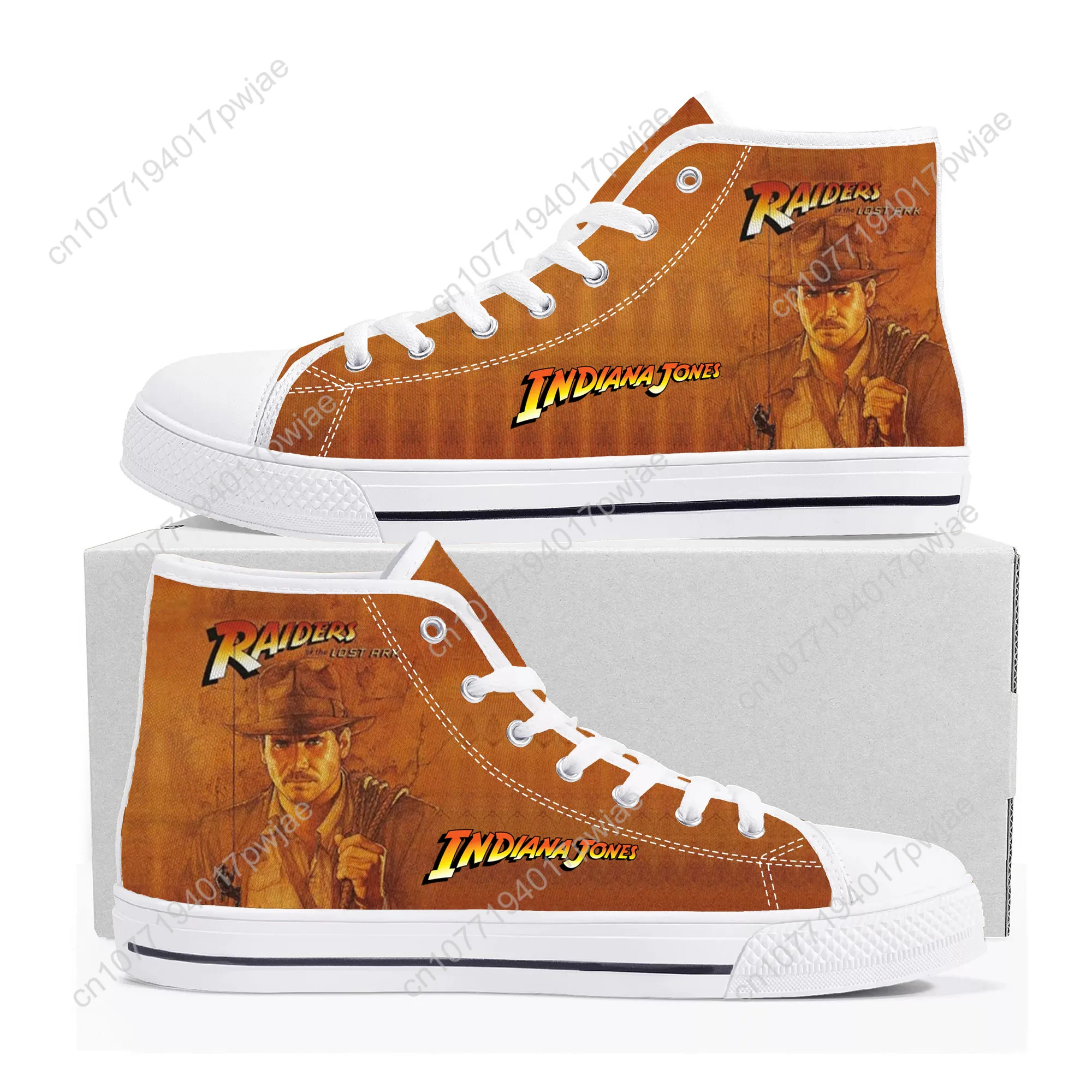 Indiana Jones Raiders of The Lost Ark High Top High Quality Sneakers Mens Womens Teenager Canvas Sneaker Ghana Casual Shoes