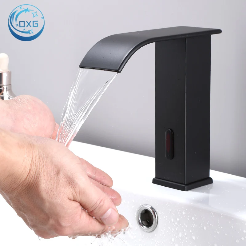 

OXG Smart Sensor Basin Faucet Automatic Sensor Waterfall Basin Faucet Bathroom Faucet Bathroom Sink Faucet Washbasin Faucet