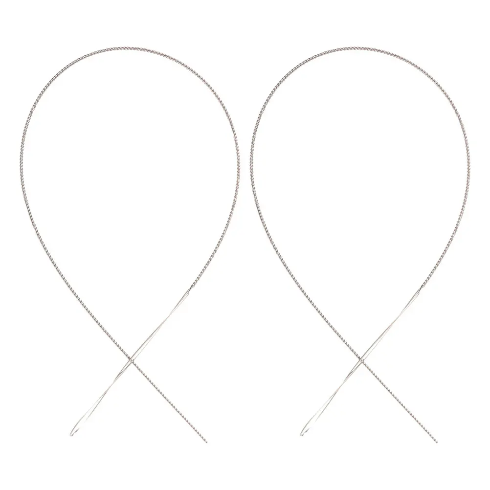 

2Pcs Big Eye Beading Needles Iron Jewelry Making DIY Waist Beads Necklaces Bracelets Crafting Supplies Beading Needles