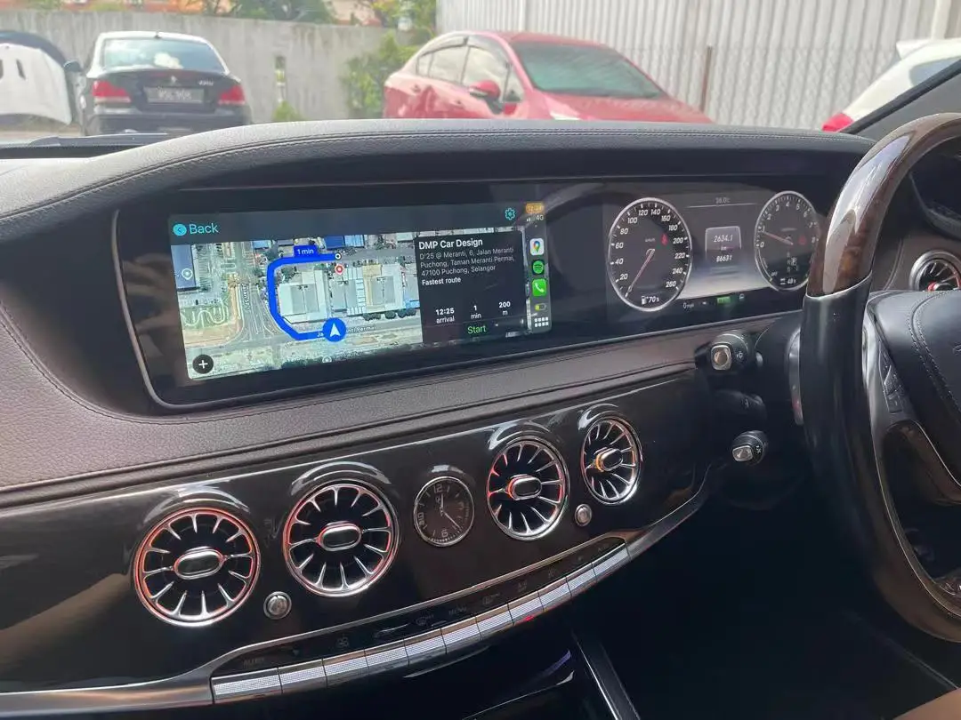 12.3 بوصة Carplay لمرسيدس بنز S الفئة W222 S350 S500 NTG5 سيارة نظام تحديد المواقع والملاحة رئيس وحدة مشغل وسائط متعددة راديو وسائط السيارات