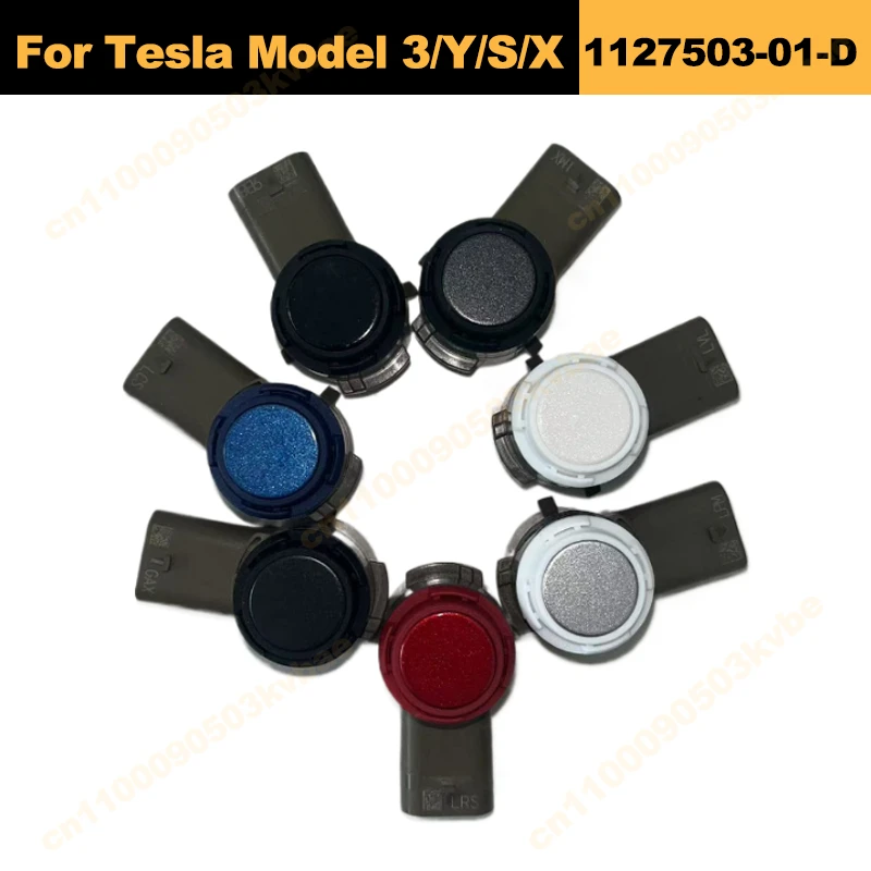 

1127503-01-D For Tesla Model 3/S/X/Y Pdc Reversing Radar Bumper Ultrasonic Radar Bright Black Matte Black Blue White Gray Red