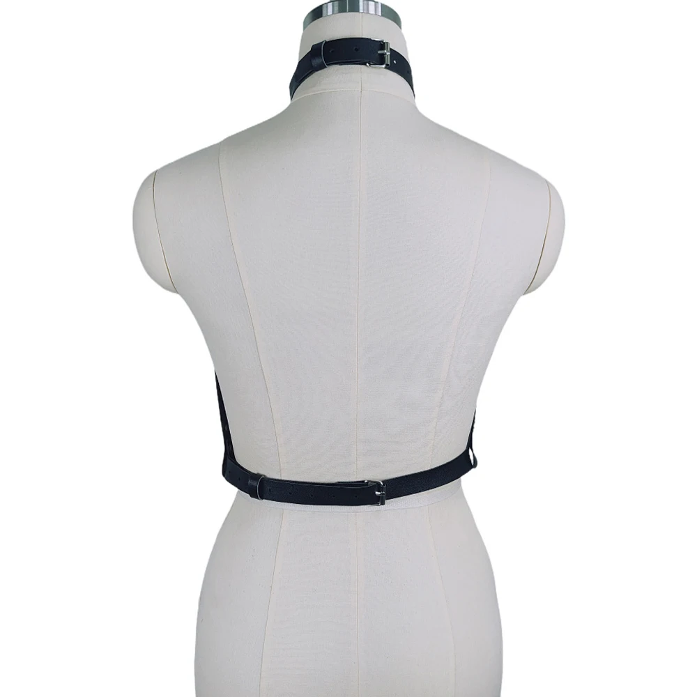 Sexy Lederen Body Chain Harnas Riem Vrouwen Bondage Lingerie Bretels Mode Borst Riem Riem Gothic Rave Kleding Accessoires