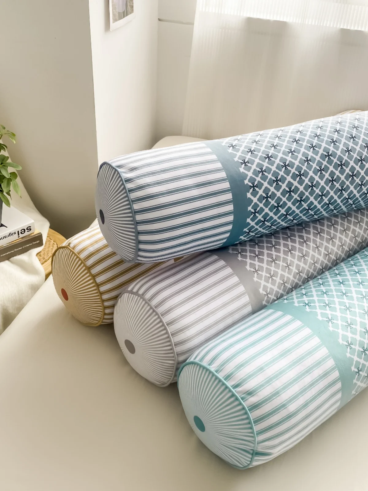

Long Pillow for Sleeping Cylindrical Shape Male Style Side Sleepers Removable And Washable Cushion Home Decor Bedroom Essential