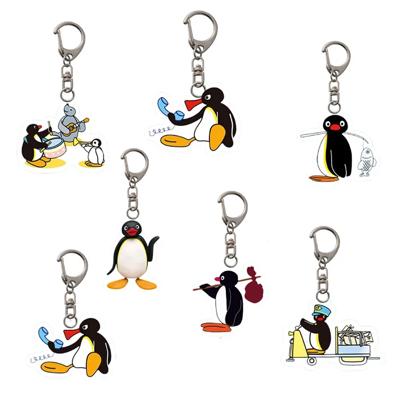 Porte-clés Pingouin Mignon en Acrylique, Pendentif Animal de Dessin Animé pour Couple, Décoration Tendance pour Sac à Dos, Idéal pour Meilleurs Amis