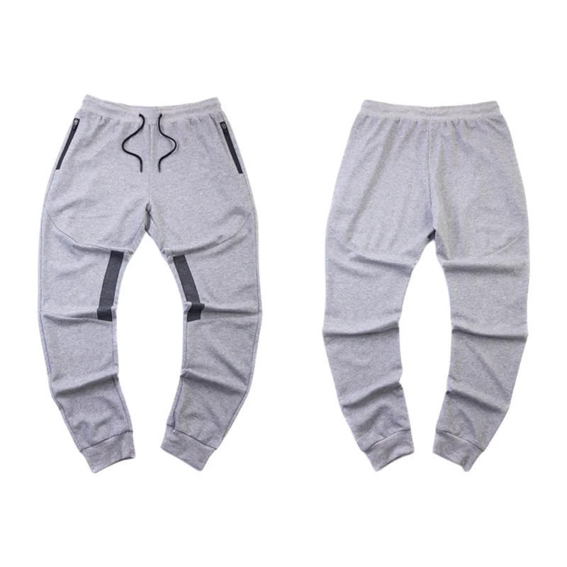 Pantalones deportivos de ocio para hombres, pantalones de Fitness delgados, pantalones de pierna pequeña, placa ligera, Otoño e Invierno