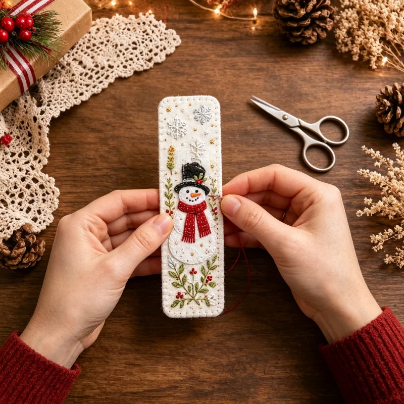 Embroidery Xmas Kits - Набор для рукоделия: Рождественская вышивка, закладка,