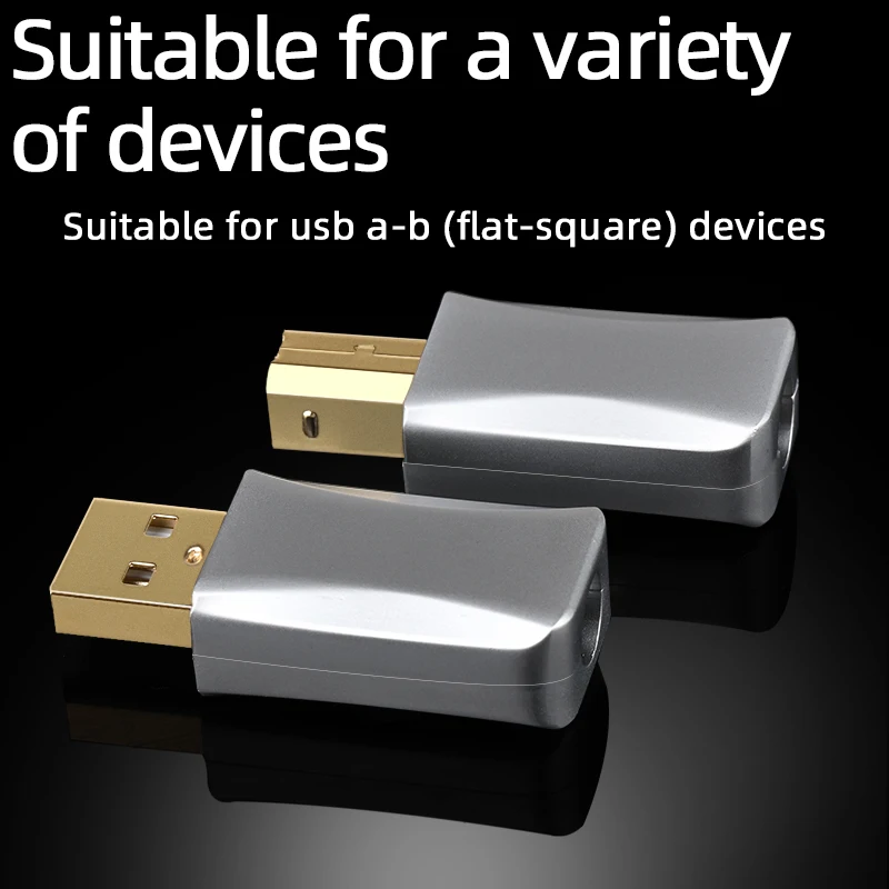 HIFI-enchufe USB 2,0 chapado en oro de 24K, Conector de cubierta de bronce tipo A macho 2,0, Puerto tipo B