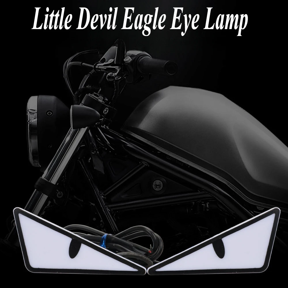 

Explosive Motorcycle License Plate Screw Light Triangle Demon Eyes Universal Motorcycle Decoration Accessories Headlight