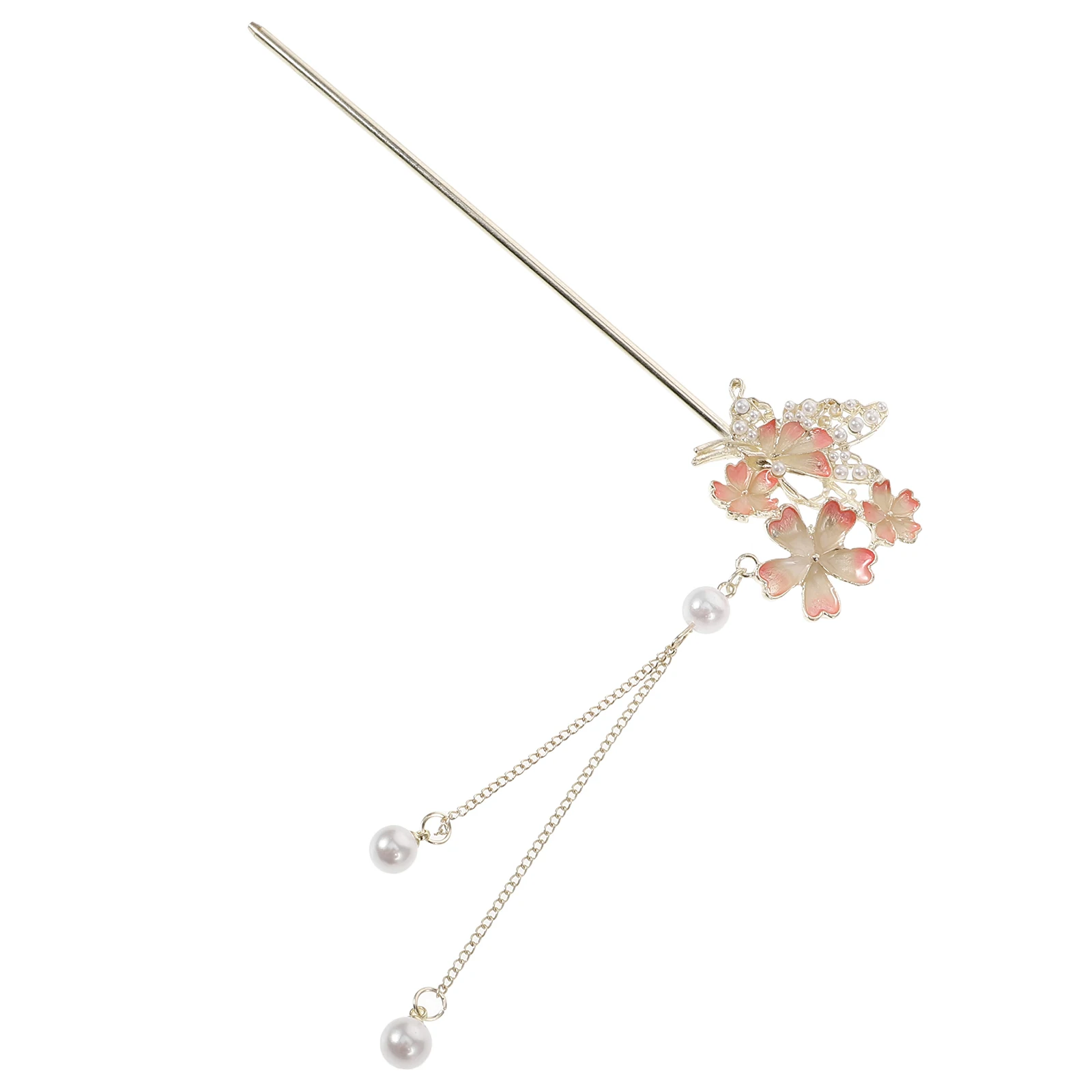 

Cherry Blossom Tassel Hairpin Retro Flower Headdress Vintage Style Metal Hair Accessory For Women Lightweight Comfortable Head