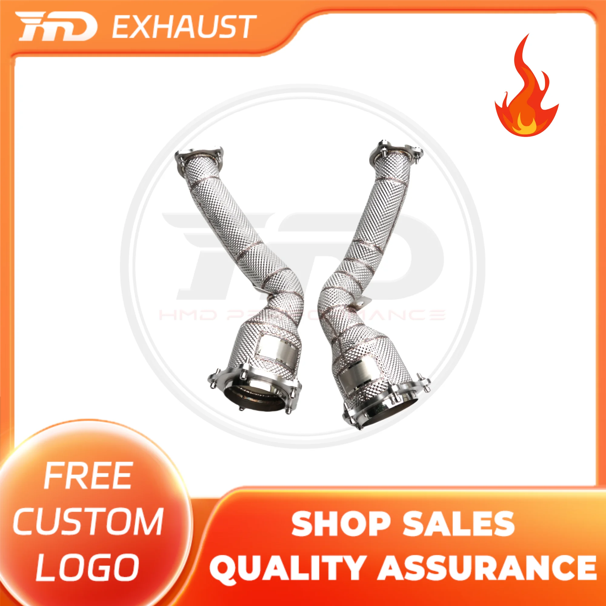 

HMD Hot sale Performance Downpipe Exhaust System For Porsche Cayenne S/GTS 4.8L High Race Accessories Stainless Steel