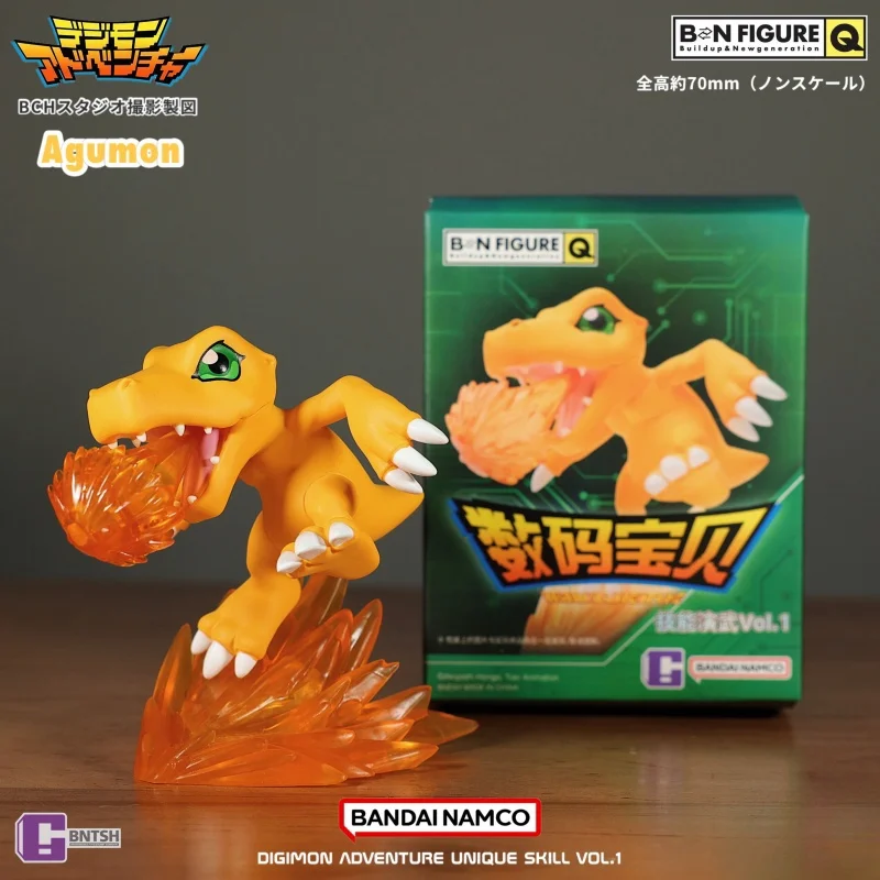 Original Bandai Anime Digimon Adventure Action Figure Agumon Gabumon Patamon Tailmon Piyomon Collection Figurine Model Toy Gift