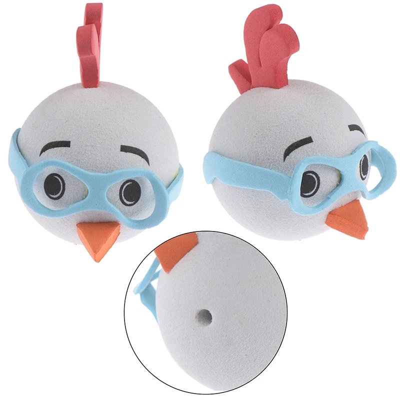 1Pc Cute Glasses Chicken Car Antenna Pen Topper Aerial EVA Ball Decor Toy Gift