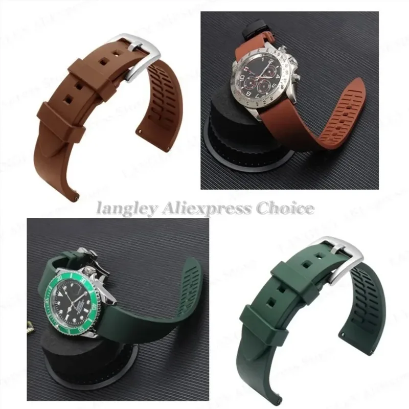 Silicone Watch Band for Seiko Watrproof Sport Rubber Straps for Rolex Water Ghost 18mm 19mm 20mm 21mm 22mm 24mm Universal Belt image 5