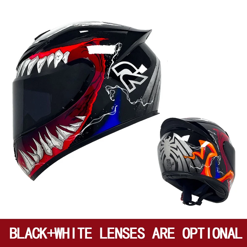 Casco de motocicleta de invierno para hombres y mujeres, casco completo universal para motocicleta para las cuatro estaciones, motocicleta de crucero retro de lunares