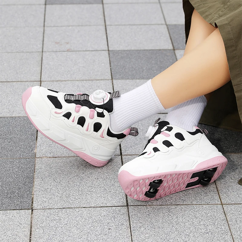 

2026 New Model Children's Speed Walking Shoes - Boys' Four-Wheel Shrinkable School Shoes - Girls' Roller Skates