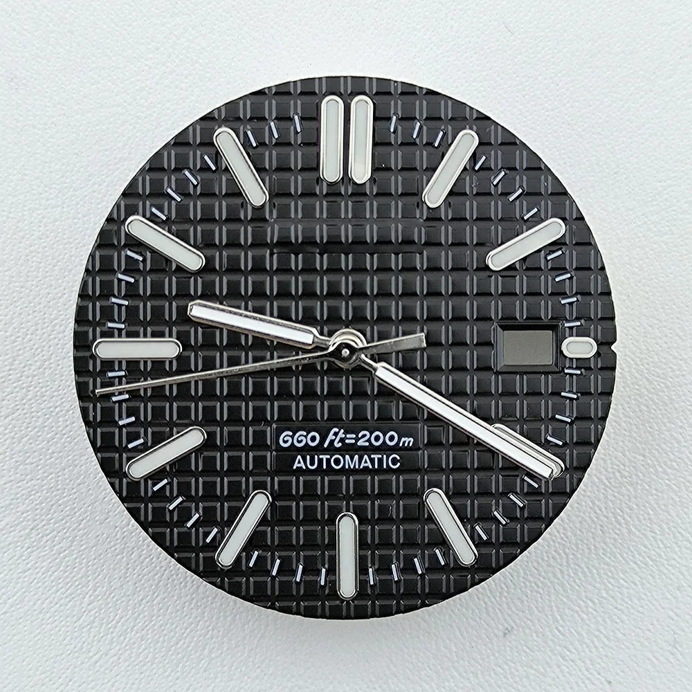 Esfera de reloj NH35, esfera de mano verde luminosa, cara modificada para Royal Oak NH35 NH36, movimiento mecánico automático, piezas de reloj