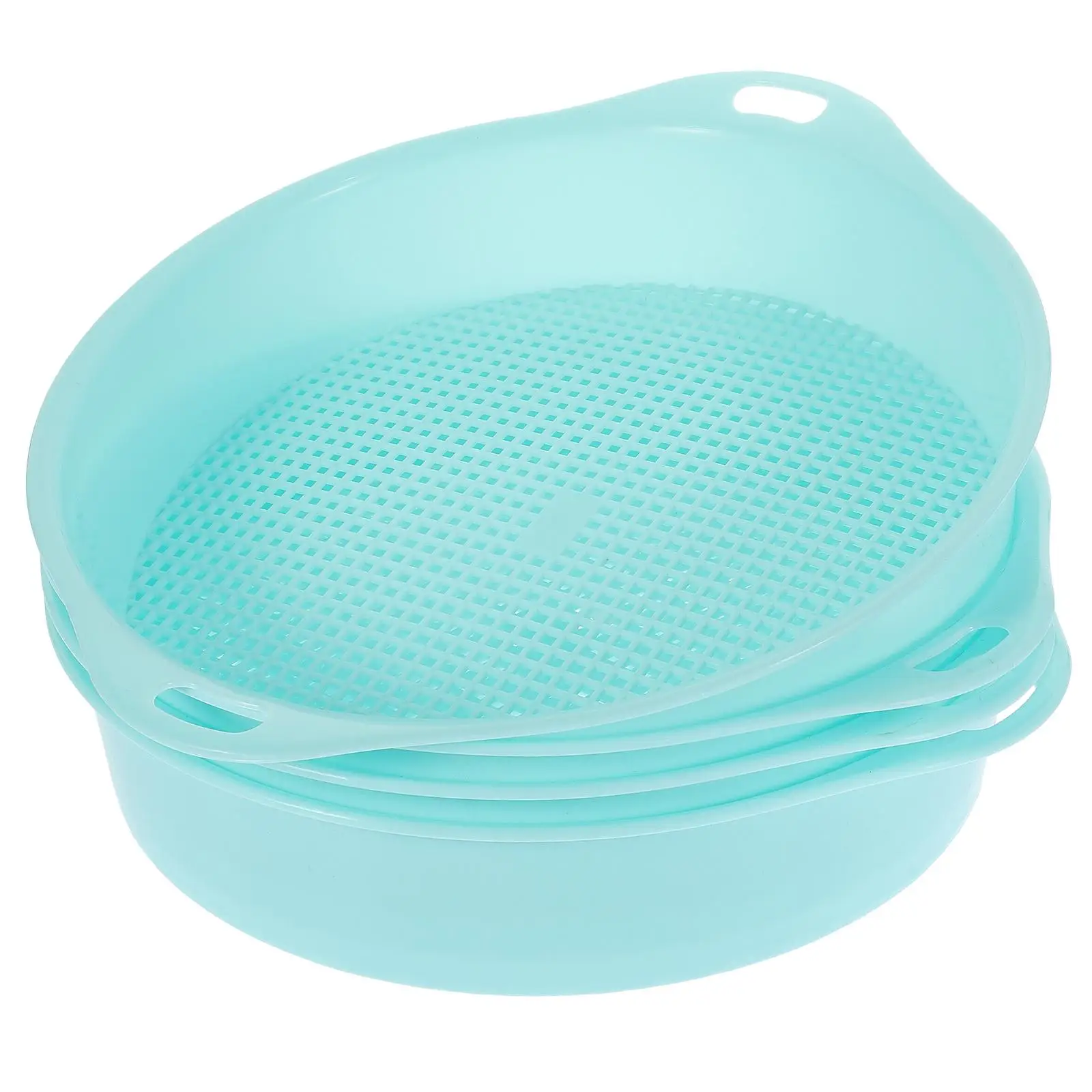 4 Pcs Plastic Mesh Sieve Garden Tool Sifter Dirt for with Armrests Strainer Gardening