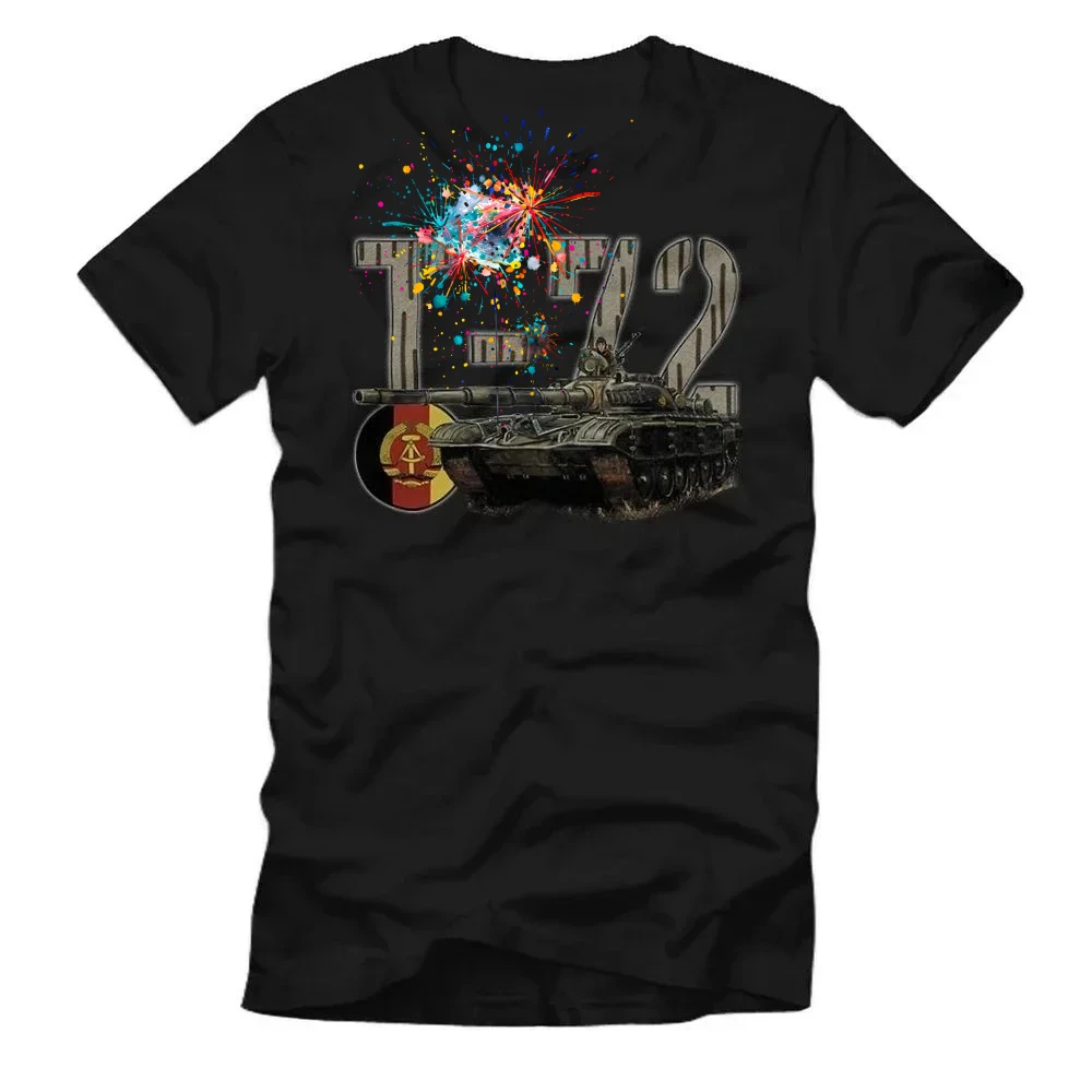 

East Germany Nation People's Army NVA T-72 Tank T-Shirt 100% Cotton O-Neck Summer Short Sleeve Casual Mens T-shirt Size S-3XL