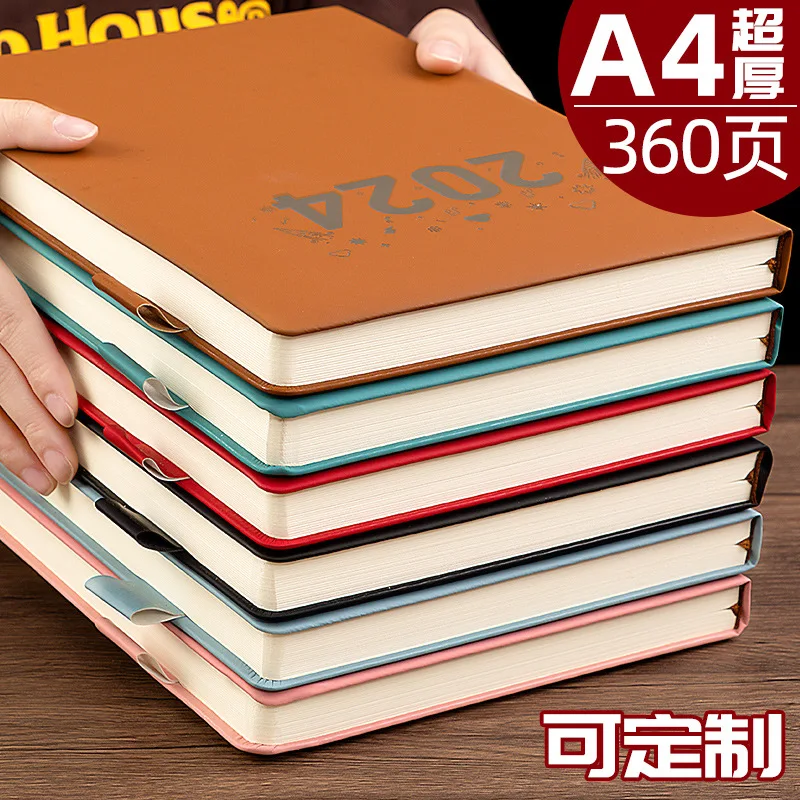 In 2024, sheep pappy notebook with thick soft leather A4A5B5 notebook business notebook diary wholesale. school supplies