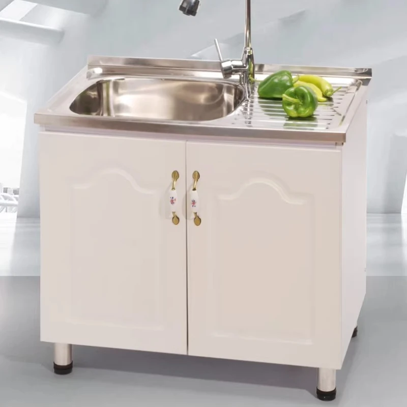 

Nordic Creative Stainless Steel Kitchen Sink Cabinet Modern Design Dining Cabinet High-Grade Home Furniture