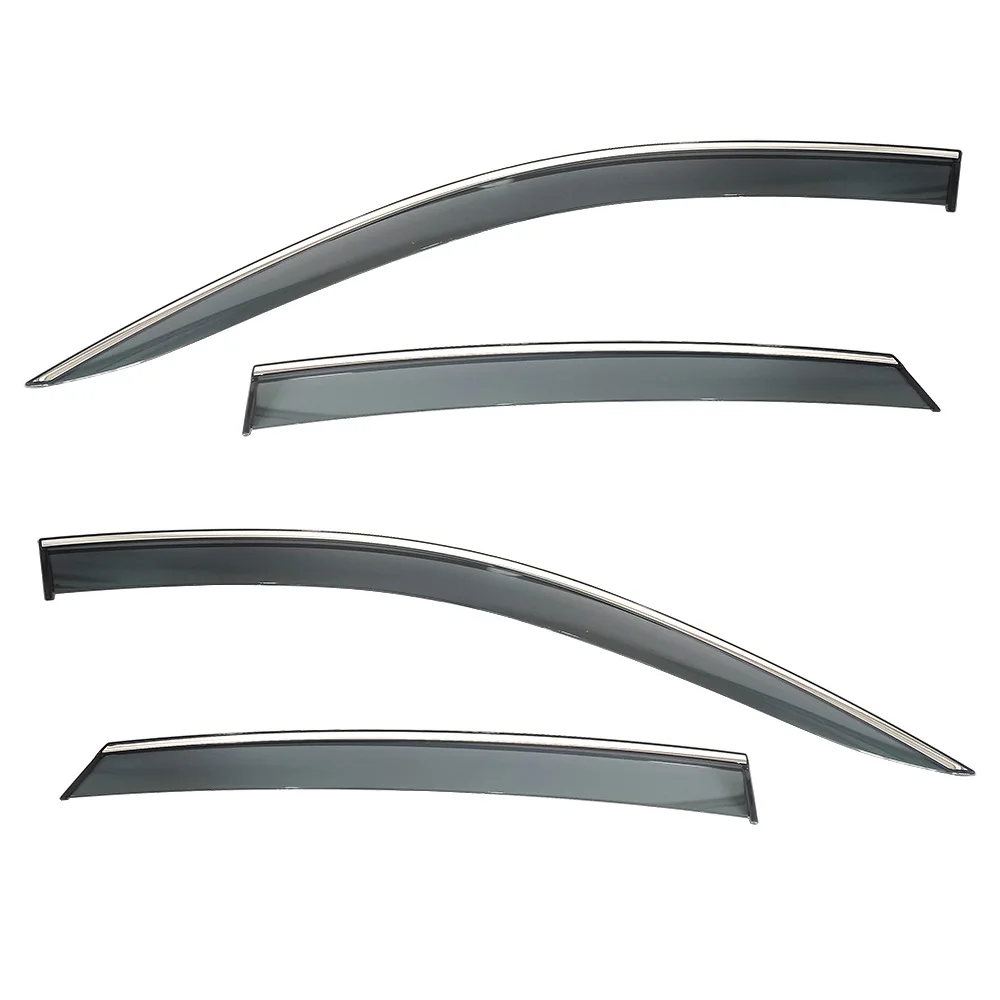 Single Piece Side Window Air Deflector Fit Honda Accord 2014-2017, Waterproof Anti-Rain Window Baffle Exterior Trim Part